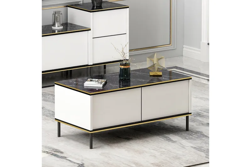 Sohvapöytä Imaj 90 cm, Valkoinen