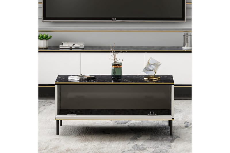 Sohvapöytä Imaj 90 cm - Valkoinen - Huonekalut - Pöytä & ruokailuryhmä - Sohvapöytä