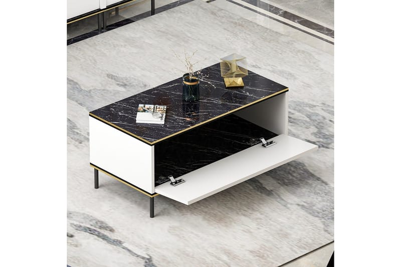 Sohvapöytä Imaj 90 cm - Valkoinen - Huonekalut - Pöytä & ruokailuryhmä - Sohvapöytä