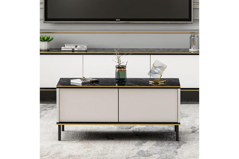 Sohvapöytä Imaj 90 cm - Valkoinen - Huonekalut - Pöytä & ruokailuryhmä - Sohvapöytä