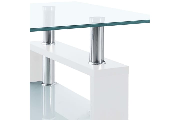 Sohvapöytä ja läpinäkyvä 95x55x40 cm karkaistu lasi - Sohvapöytä