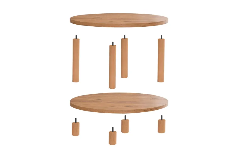 Sohvapöytä Jamal 70x43,7x70 cm Pyöreä - Vihreä - Huonekalut - Pöytä & ruokailuryhmä - Sohvapöytä