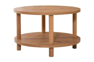 Sohvapöytä Jamal 70x43,7x70 cm Pyöreä - Vihreä - Huonekalut - Pöytä & ruokailuryhmä - Sohvapöytä - Sohvapöytä säilytystilalla