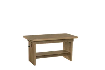 Sohvapöytä Janeka 116 cm Korkeussäätö Säilytyksellä Hylly - Beige/Harmaa - Huonekalut - Pöytä & ruokailuryhmä - Sohvapöytä - Säädettävä sohvapöytä