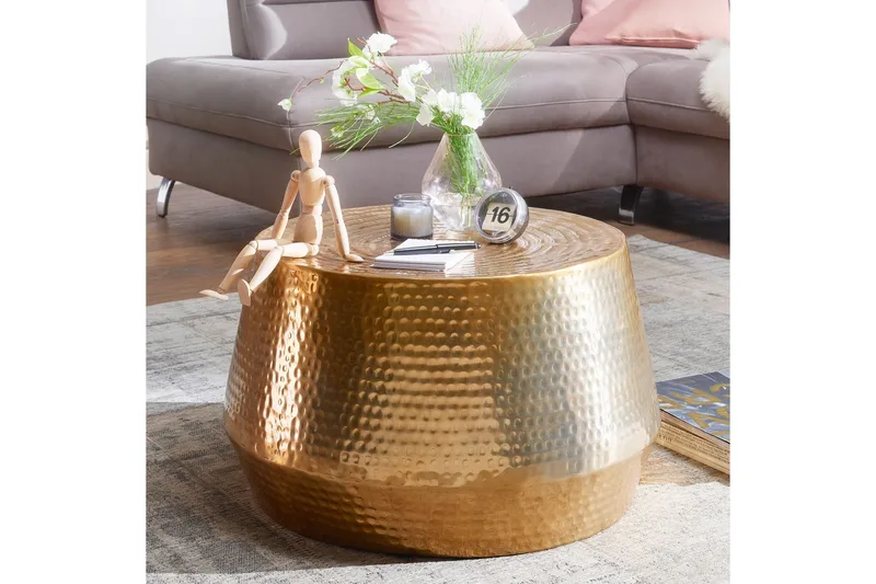 Sohvapöytä Jeannoel 60 cm - Kulta - Huonekalut - Pöytä & ruokailuryhmä - Sohvapöytä