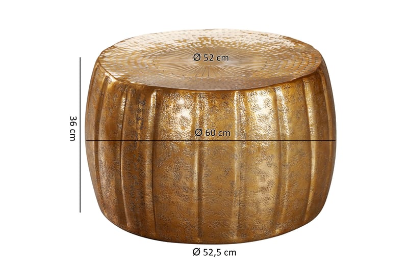 Sohvapöytä Juliuz 60 cm Pyöreä - Kulta - Huonekalut - Pöytä & ruokailuryhmä - Sohvapöytä