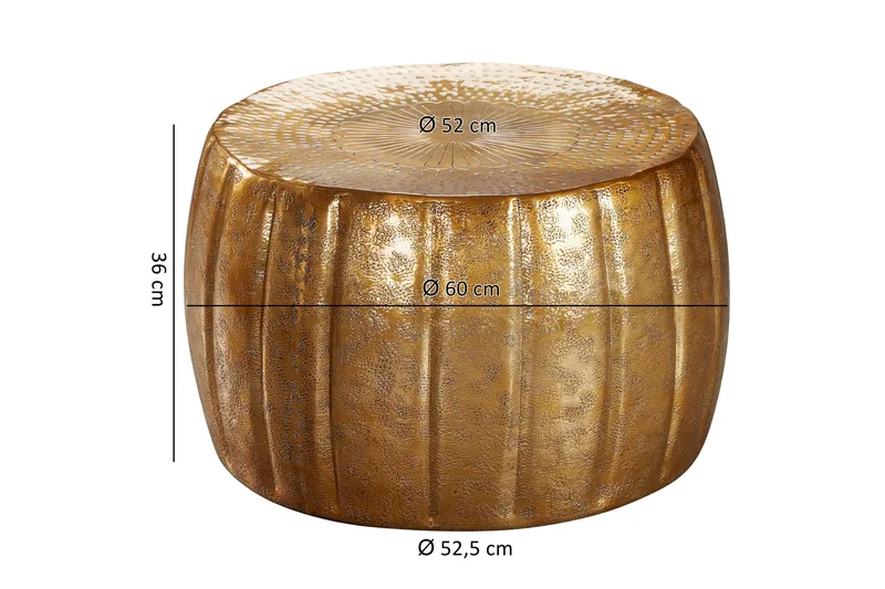 Sohvapöytä Juliuz 60 cm Pyöreä - Kulta - Huonekalut - Pöytä & ruokailuryhmä - Sohvapöytä