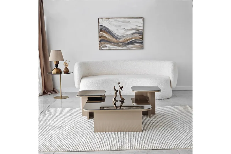 Sohvapöytä Kambalda 80 cm, Beige