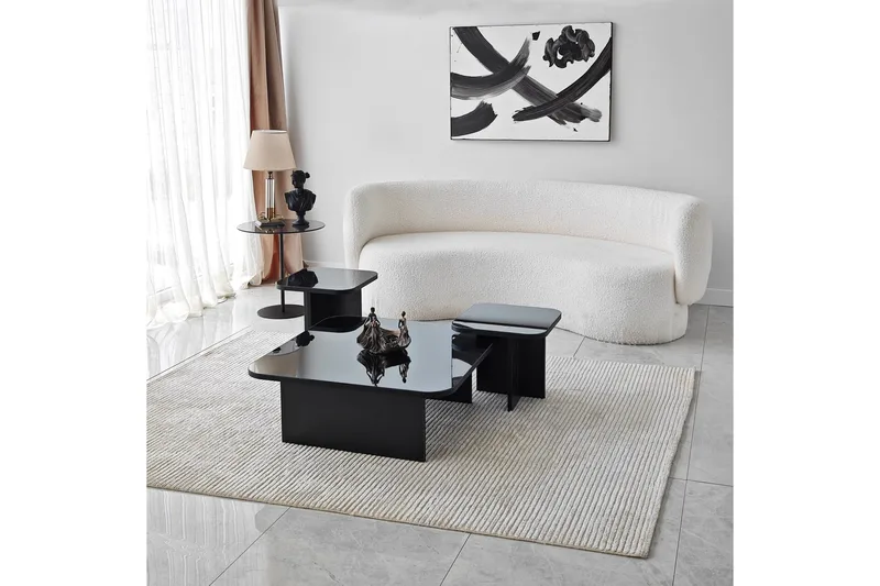 Sohvapöytä Kambalda 80 cm - Musta - Huonekalut - Pöytä & ruokailuryhmä - Sohvapöytä