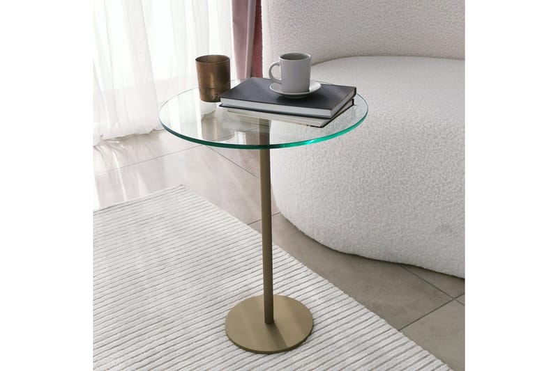 Sohvapöytä Kesnacken 40x50x40 cm Pyöreä - Kulta - Huonekalut - Pöytä & ruokailuryhmä - Sohvapöytä