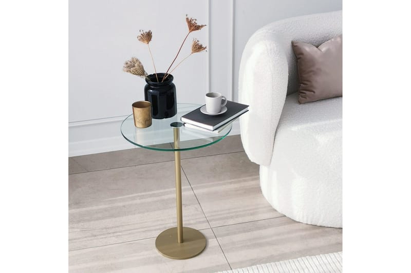 Sohvapöytä Kesnacken 40x50x40 cm Pyöreä - Kulta - Huonekalut - Pöytä & ruokailuryhmä - Sohvapöytä