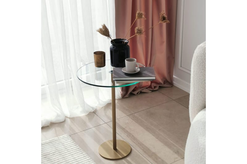 Sohvapöytä Kesnacken 40x50x40 cm Pyöreä - Kulta - Huonekalut - Pöytä & ruokailuryhmä - Sohvapöytä