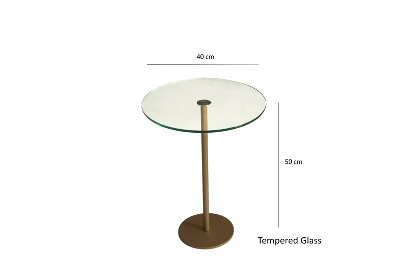 Sohvapöytä Kesnacken 40x50x40 cm Pyöreä - Kulta - Huonekalut - Pöytä & ruokailuryhmä - Sohvapöytä