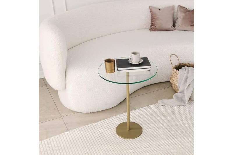 Sohvapöytä Kesnacken 40x50x40 cm Pyöreä - Kulta - Huonekalut - Pöytä & ruokailuryhmä - Sohvapöytä