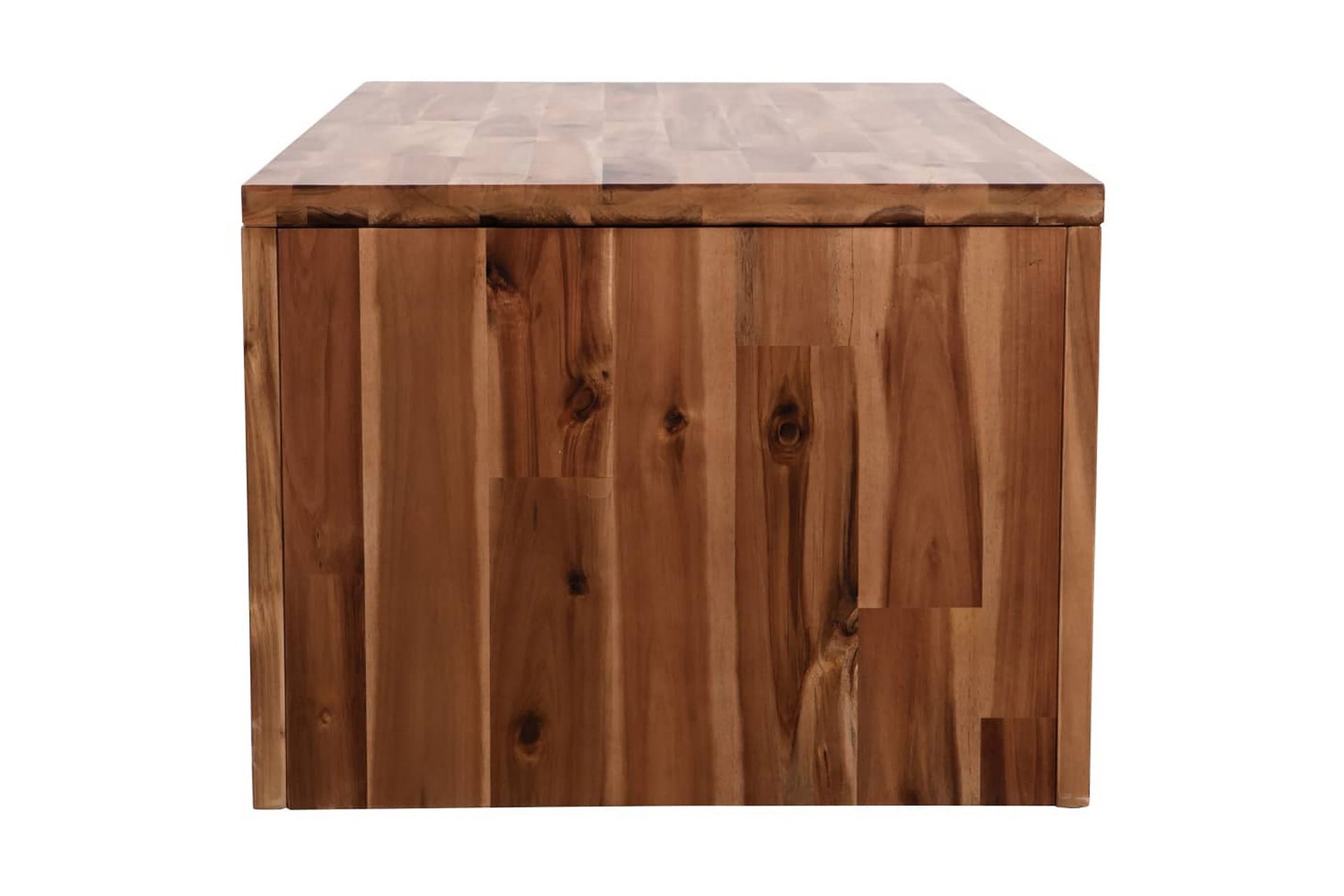 Sohvapöytä kiinteä akaasiapuu 90x50x37,5 cm - Ruskea - Huonekalut - Pöytä & ruokailuryhmä - Sohvapöytä