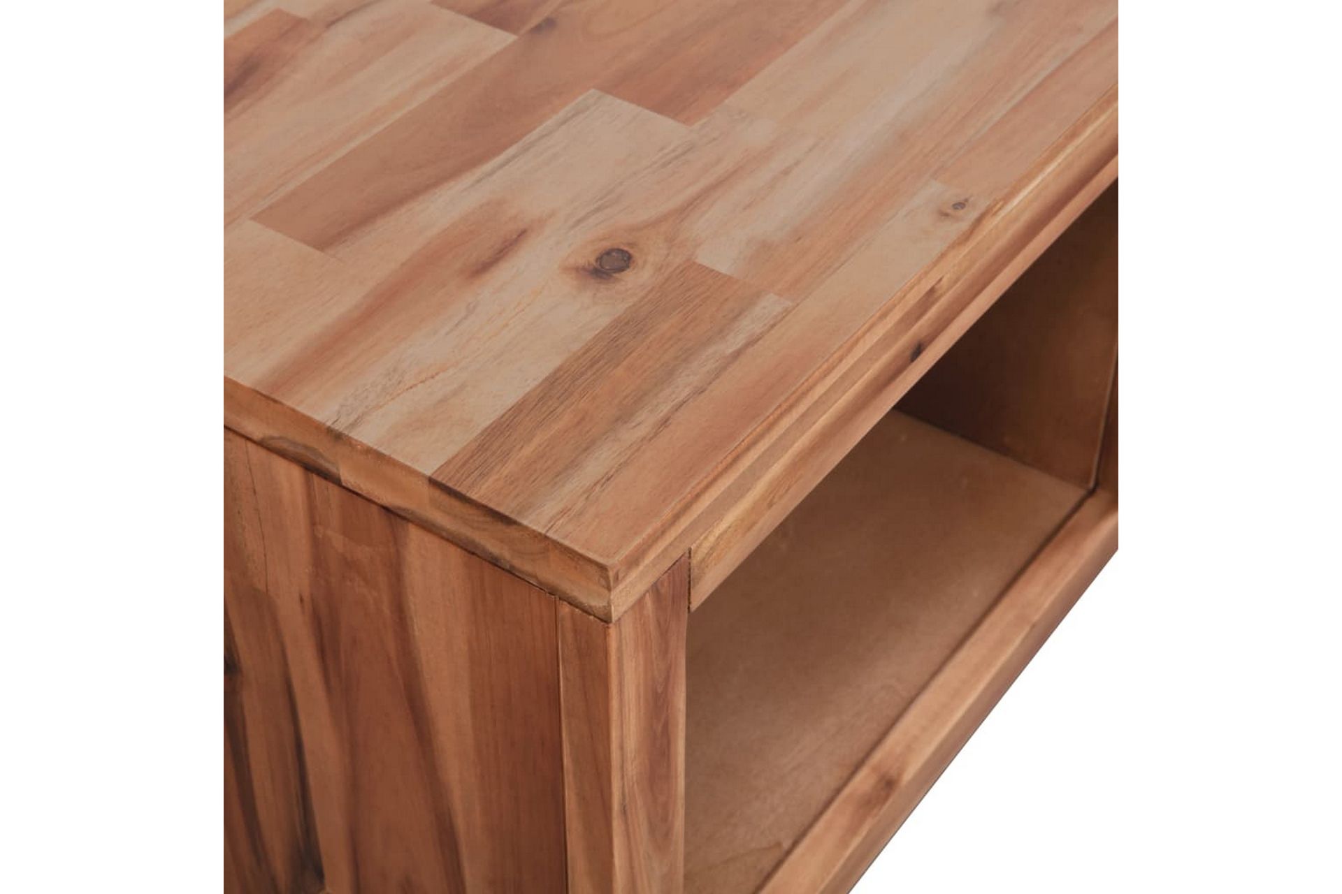 Sohvapöytä kiinteä akaasiapuu 90x50x37,5 cm - Ruskea - Huonekalut - Pöytä & ruokailuryhmä - Sohvapöytä