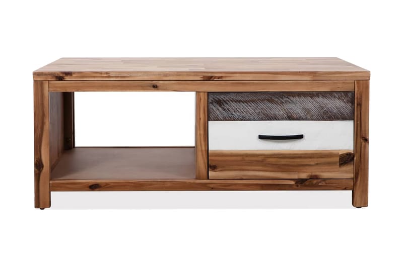 Sohvapöytä kiinteä akaasiapuu 90x50x37,5 cm - Ruskea - Huonekalut - Pöytä & ruokailuryhmä - Sohvapöytä