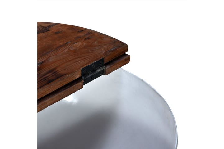 Sohvapöytä kiinteä kierrätetty puu kulhon muoto valkoinen - Valkoinen - Sohvapöytä