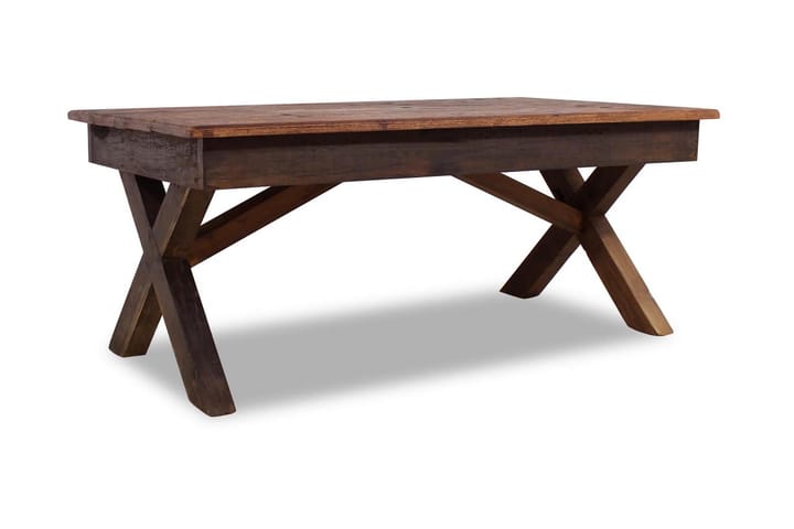 Sohvapöytä kiinteä kierrätetty puu 110x60x45 cm - Ruskea - Sohvapöytä