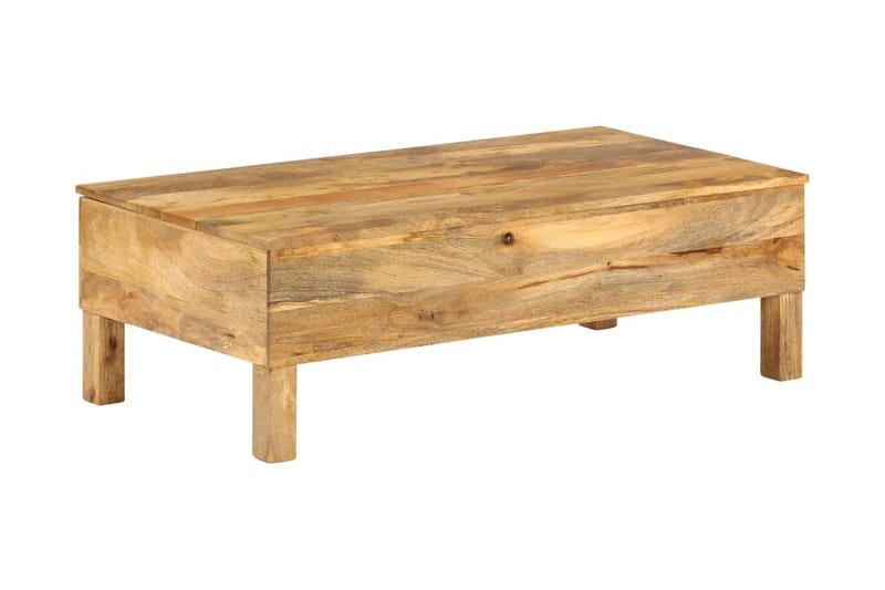 Sohvapöytä kiinteä mangopuu 110x55x35 cm - Ruskea - Huonekalut - Pöytä & ruokailuryhmä - Sohvapöytä