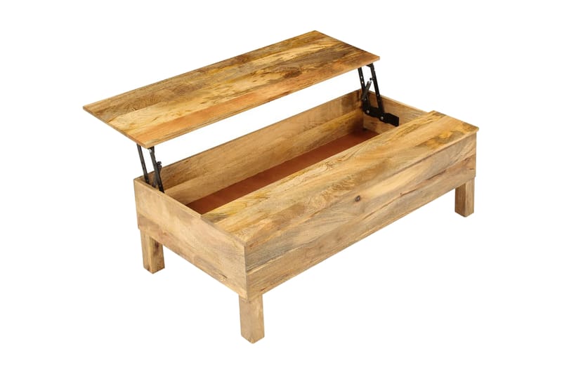 Sohvapöytä kiinteä mangopuu 110x55x35 cm - Ruskea - Huonekalut - Pöytä & ruokailuryhmä - Sohvapöytä