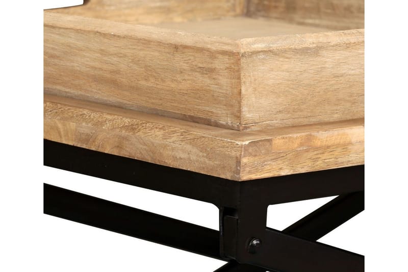 Sohvapöytä kiinteä mangopuu 110x55x42 cm - Ruskea - Huonekalut - Pöytä & ruokailuryhmä - Sohvapöytä