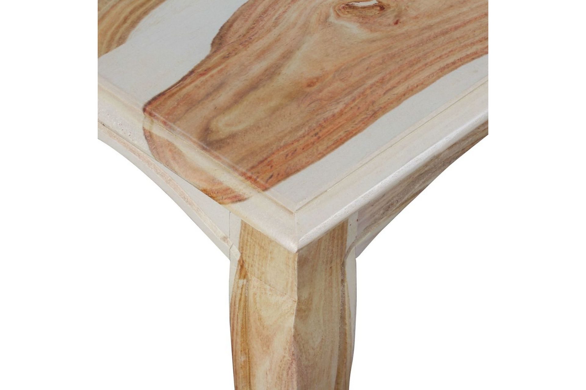 Sohvapöytä kiinteä seesampuu 110x60x35 cm - Valkoinen - Huonekalut - Pöytä & ruokailuryhmä - Sohvapöytä