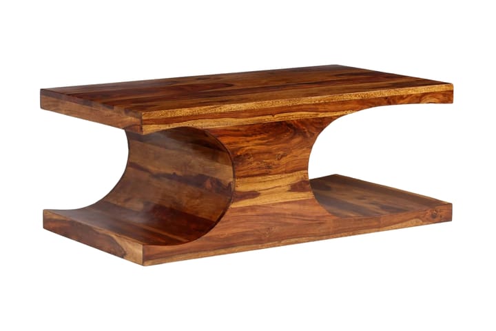 Sohvapöytä kiinteä seesampuu 90x50x35 cm - Ruskea - Sohvapöytä