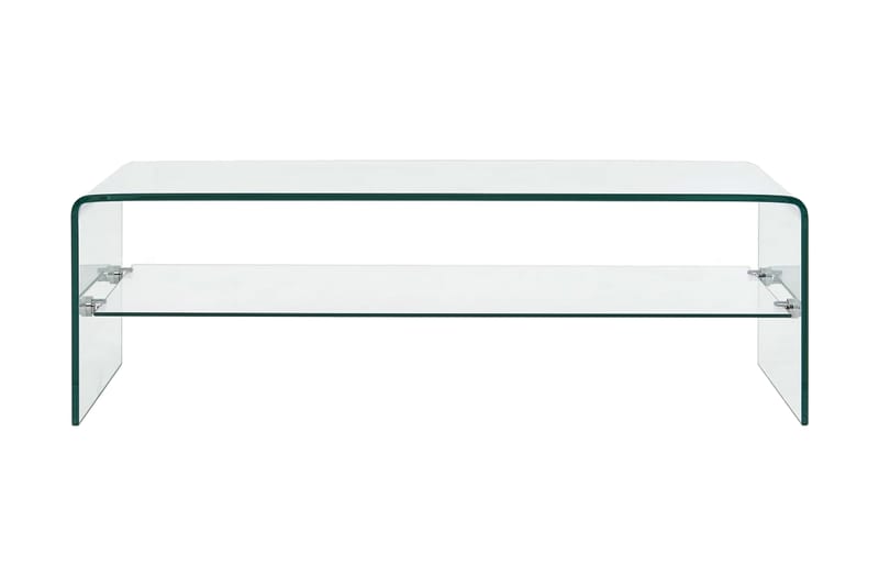 Sohvapöytä kirkas 98x45x31 cm karkaistu lasi - Läpinäkyvä - Huonekalut - Pöytä & ruokailuryhmä - Sohvapöytä
