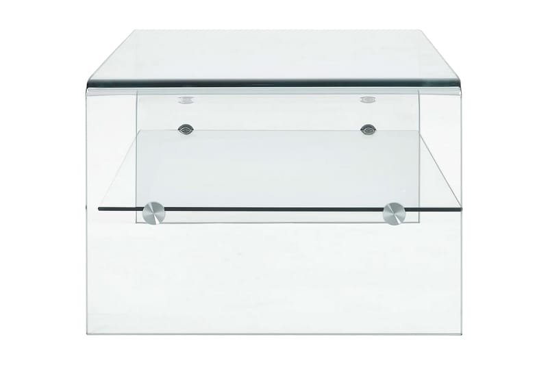 Sohvapöytä kirkas 98x45x31 cm karkaistu lasi - Läpinäkyvä - Huonekalut - Pöytä & ruokailuryhmä - Sohvapöytä