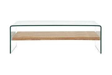 Sohvapöytä kirkas 98x45x31 cm karkaistu lasi - Läpinäkyvä - Huonekalut - Pöytä & ruokailuryhmä - Sohvapöytä