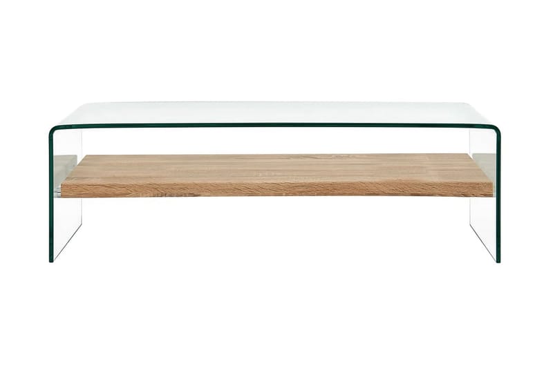 Sohvapöytä kirkas 98x45x31 cm karkaistu lasi - Läpinäkyvä - Huonekalut - Pöytä & ruokailuryhmä - Sohvapöytä