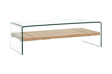 Sohvapöytä kirkas 98x45x31 cm karkaistu lasi - Läpinäkyvä - Huonekalut - Pöytä & ruokailuryhmä - Sohvapöytä