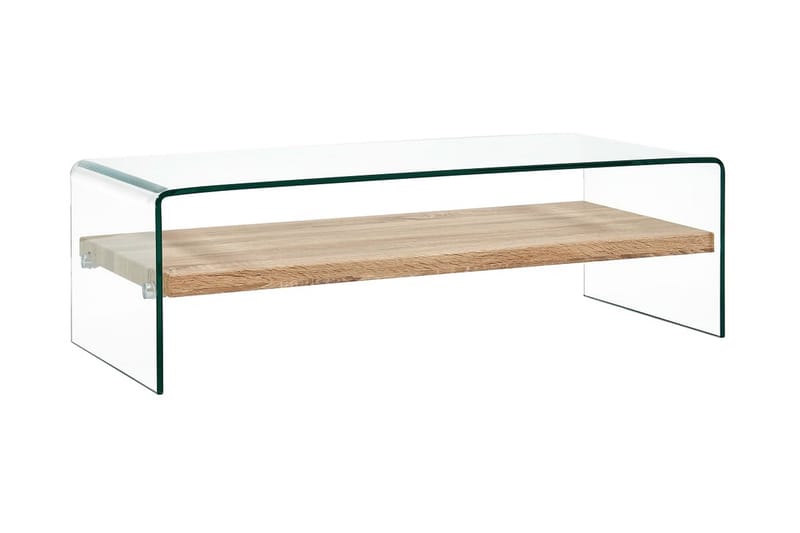 Sohvapöytä kirkas 98x45x31 cm karkaistu lasi - Läpinäkyvä - Huonekalut - Pöytä & ruokailuryhmä - Sohvapöytä