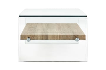 Sohvapöytä kirkas 98x45x31 cm karkaistu lasi - Läpinäkyvä - Huonekalut - Pöytä & ruokailuryhmä - Sohvapöytä