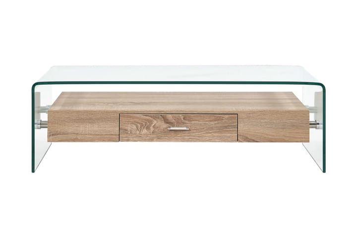 Sohvapöytä kirkas 98x45x31 cm karkaistu lasi - Läpinäkyvä - Sohvapöytä