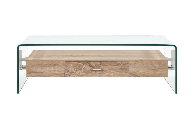 Sohvapöytä kirkas 98x45x31 cm karkaistu lasi - Läpinäkyvä - Huonekalut - Pöytä & ruokailuryhmä - Sohvapöytä