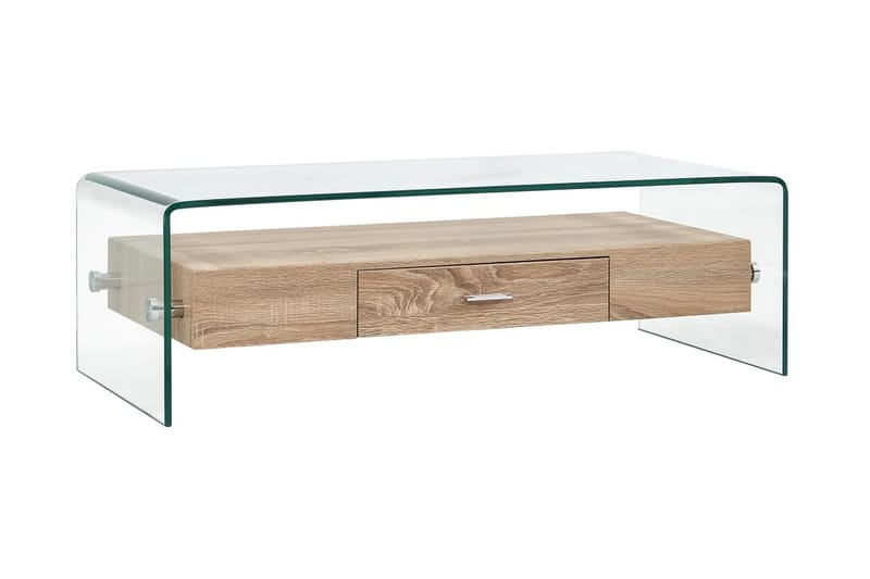 Sohvapöytä kirkas 98x45x31 cm karkaistu lasi - Läpinäkyvä - Huonekalut - Pöytä & ruokailuryhmä - Sohvapöytä