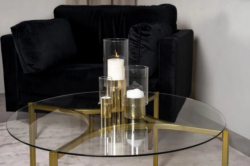 Sohvapöytä Kivik Pyöreä 75cm - Läpinäkyvä - Huonekalut - Pöytä & ruokailuryhmä - Sohvapöytä