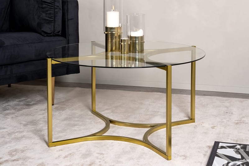 Sohvapöytä Kivik Pyöreä 75cm - Läpinäkyvä - Huonekalut - Pöytä & ruokailuryhmä - Sohvapöytä