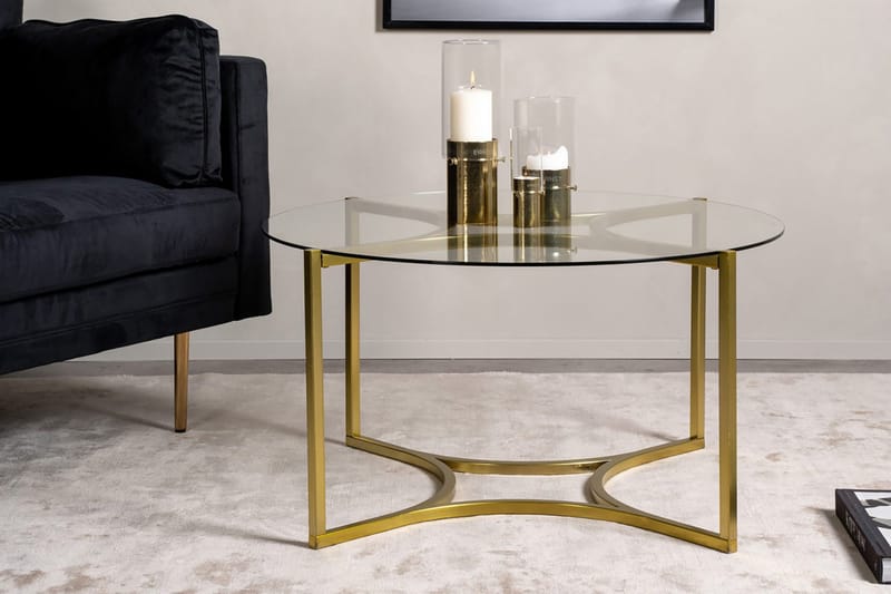 Sohvapöytä Kivik Pyöreä 75cm - Läpinäkyvä - Huonekalut - Pöytä & ruokailuryhmä - Sohvapöytä