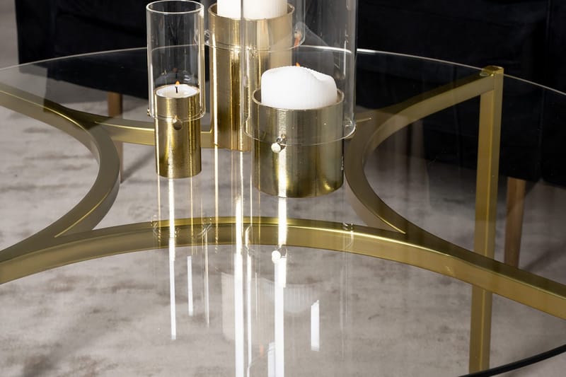 Sohvapöytä Kivik Pyöreä 75cm - Läpinäkyvä - Huonekalut - Pöytä & ruokailuryhmä - Sohvapöytä