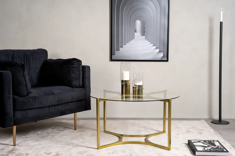 Sohvapöytä Kivik Pyöreä 75cm - Läpinäkyvä - Huonekalut - Pöytä & ruokailuryhmä - Sohvapöytä