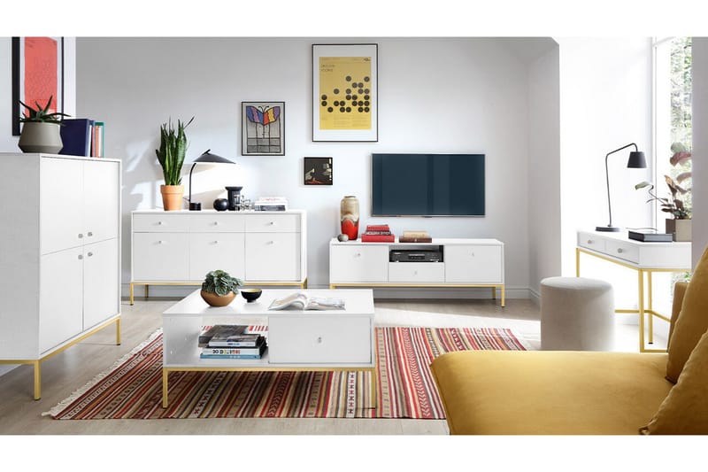 Sohvapöytä Klinkerville 68,1 cm - Valkoinen - Huonekalut - Pöytä & ruokailuryhmä - Sohvapöytä