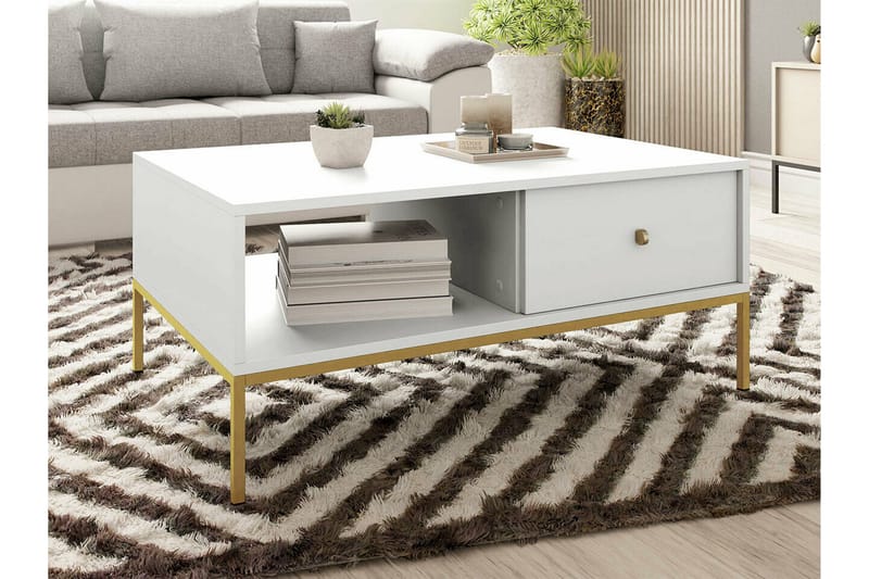Sohvapöytä Klinkerville 68,1 cm - Valkoinen - Huonekalut - Pöytä & ruokailuryhmä - Sohvapöytä