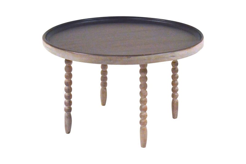 Sohvapöytä Knoxville 90 cm Pyöreä - Tummanruskea/Metalli - Huonekalut - Pöytä & ruokailuryhmä - Sohvapöytä