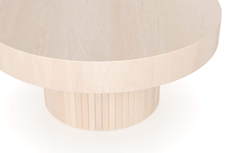 Sohvapöytä Kopparbo 75 cm Pyöreä - Vaalea valkolakattu tammi - Huonekalut - Pöytä & ruokailuryhmä - Sohvapöytä