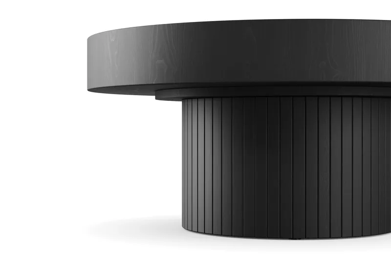 Sohvapöytä Kopparbo 75 cm Pyöreä - Musta Puu - Huonekalut - Pöytä & ruokailuryhmä - Sohvapöytä