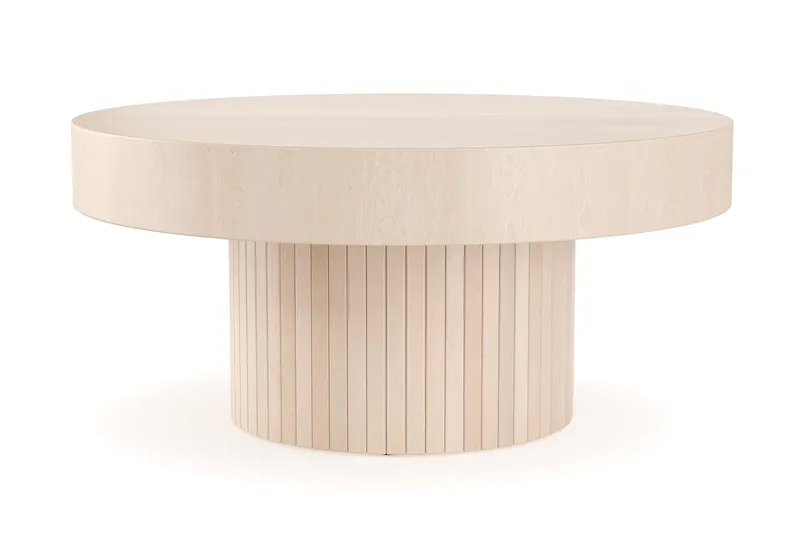 Sohvapöytä Kopparbo 75 cm Pyöreä, Vaalea valkolakattu tammi