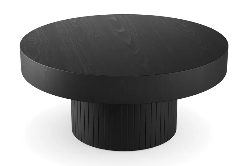 Sohvapöytä Kopparbo 75 cm Pyöreä - Musta Puu - Huonekalut - Pöytä & ruokailuryhmä - Sohvapöytä